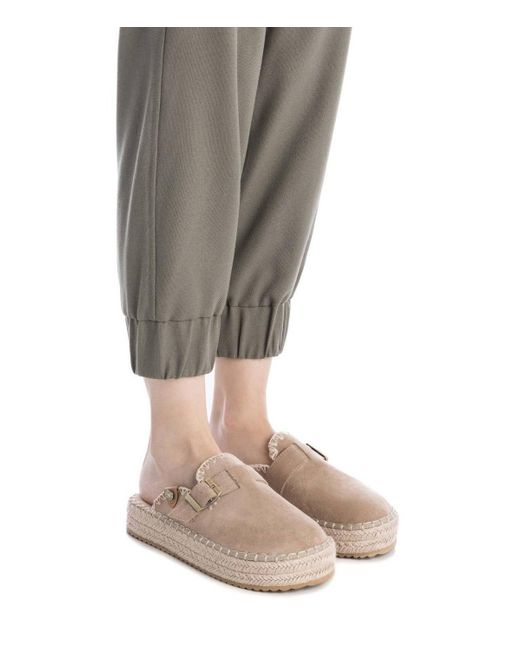Xti Natural Refresh Espadrille Clogs With Comfort Footbed By