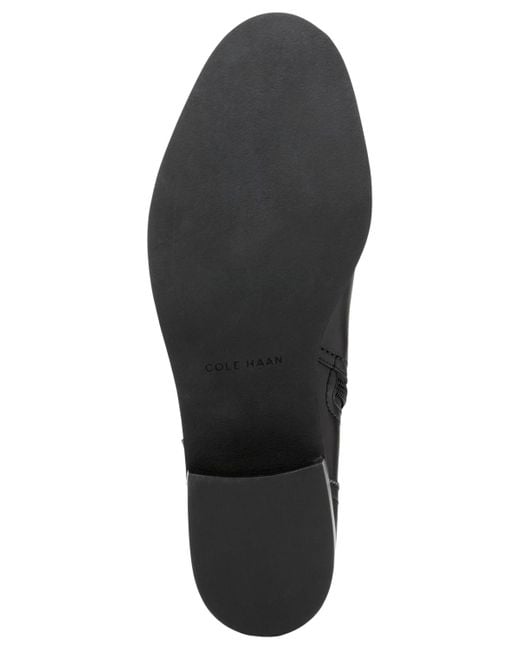 Cole Haan Black Hanover Block Heel Booties