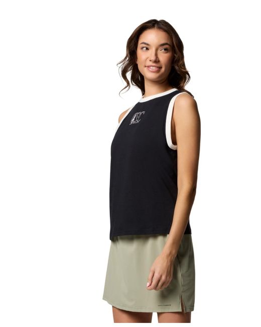 Columbia Black Rolling Bend Graphic Ringer Tank Top