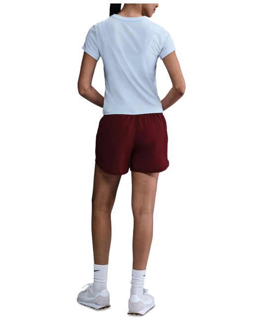 Nike White Graphic Cropped Slim-fit Crewneck T-shirt