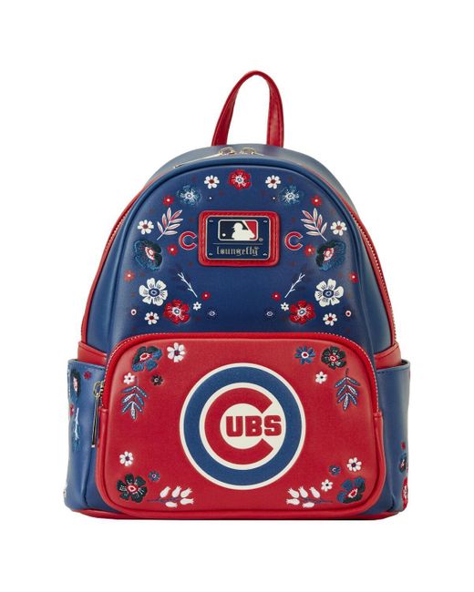Loungefly Blue Chicago Cubs Floral Mini Backpack