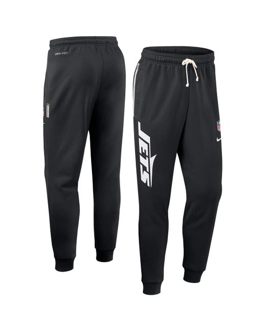 Nike Black New York Jets Sideline Ground Game Performance Taper Pants for men