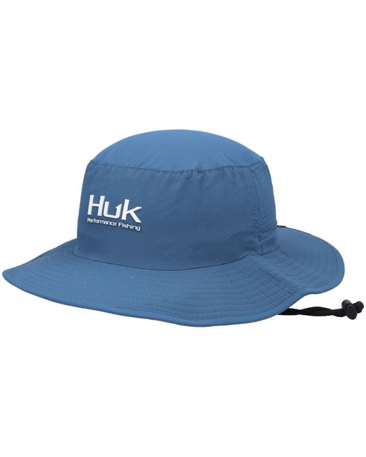 HUK Blue Solid Boonie Bucket Hat for men