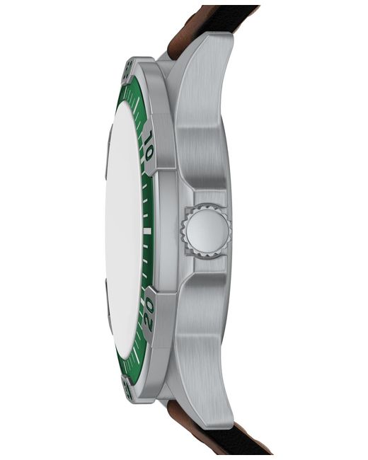 Fossil Green Garrett Multifunction Leather Watch