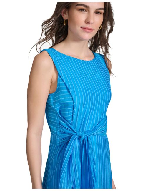 Calvin Klein Blue High-low A-line Dress