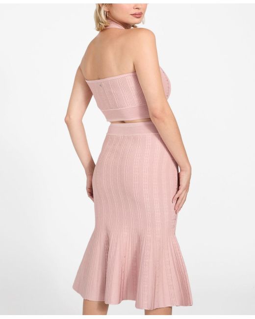 Guess Pink Sofie Halter Sweater