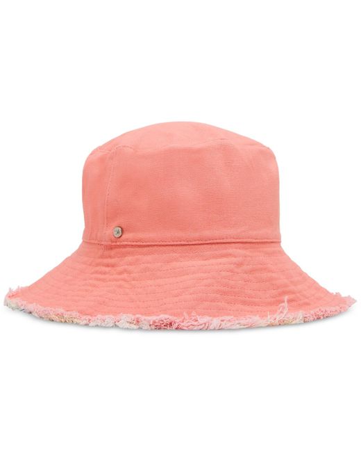 Steve Madden Pink H-fresh Sliced Citrus Printed Canvas Bucket Hat