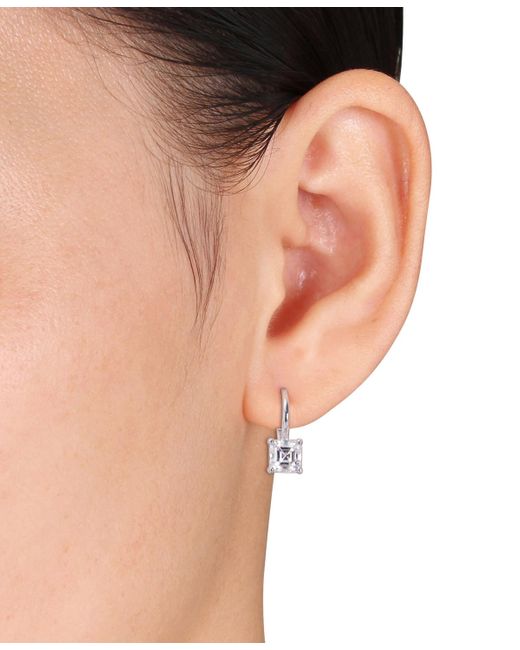Macy's Metallic Square Shape Leverback Earrings (3 Ct. T.w.