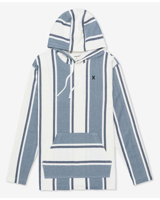 Hurley Blue Og Hooded Poncho Sweatshirt for men