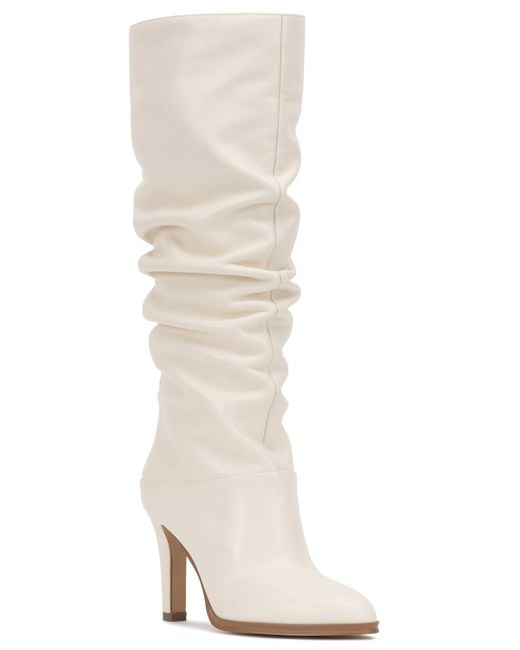 Vince Camuto White Sorina Slouchy Knee High Dress Boots Regular Wide Extra Wide Calf