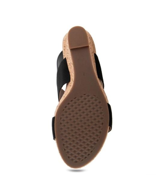 Aerosoles Phoenix Peep Toe Wedge Sandals in Black | Lyst