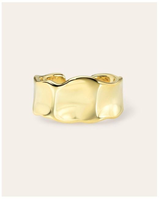 Zoe Lev Natural Large Hammered Ring