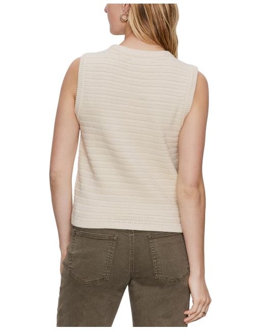 Sanctuary Natural Textured Button-front Sweater Vest