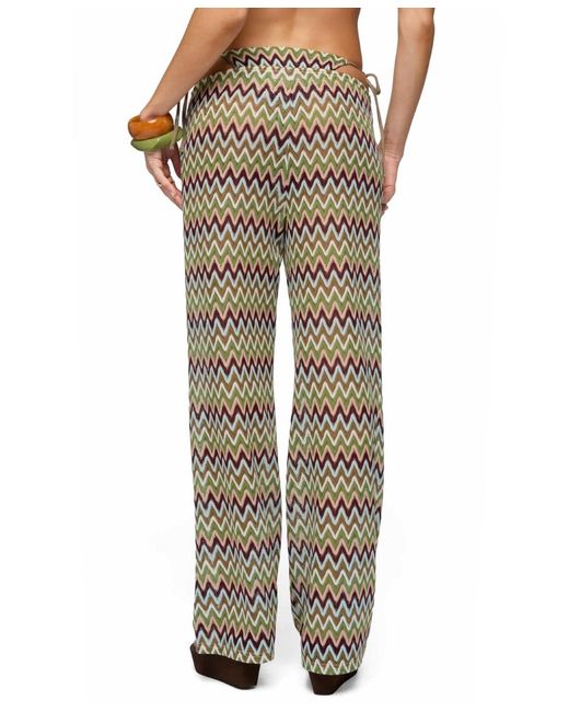 Edikted Natural Mindee Zigzag Crochet Pants