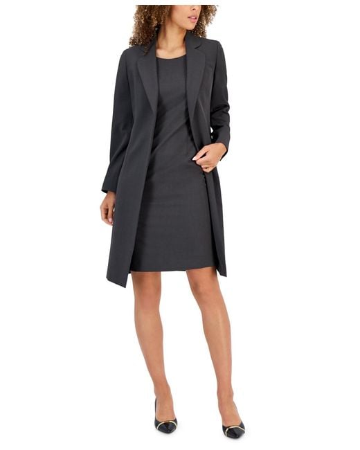 Le Suit Long Jacket Dress Suit in Black | Lyst