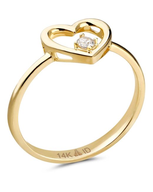 DEVATA Metallic Open Heart Ring