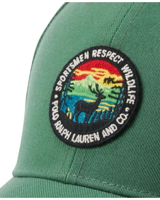 Polo Ralph Lauren Green Logo-patch Twill Trucker Cap for men