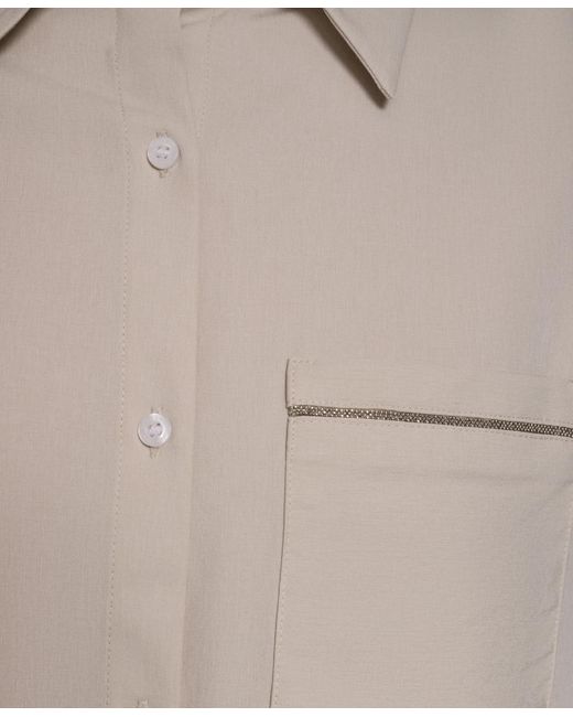 Calvin Klein Gray Petite Collared Button-down Blouse Top
