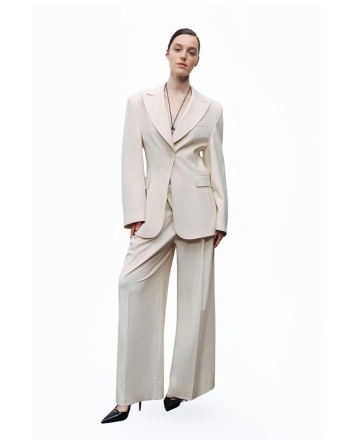 Nocturne Gray Asymmetric Placket Detail Pants
