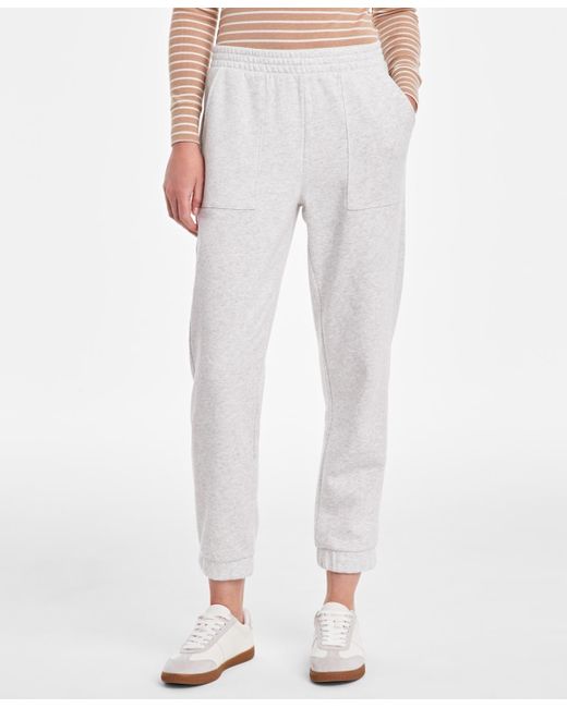 On 34th White Tapered Fleece jogger Pants