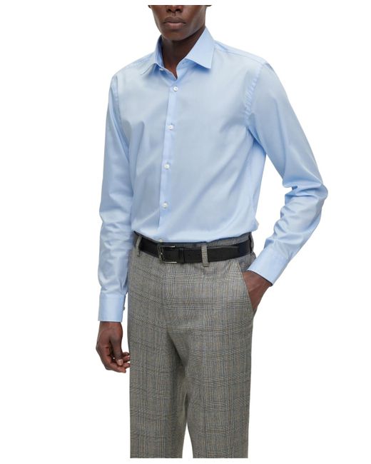 Boss Blue Boss By Easy-iron Slim-fit Dress Shirt for men