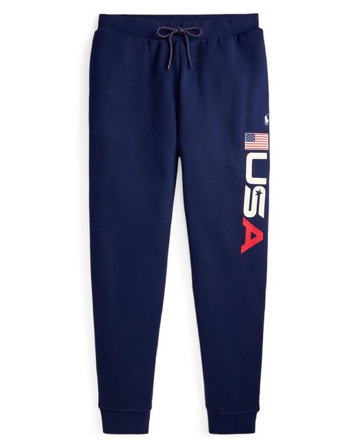 Polo Ralph Lauren Blue Team Usa Fleece Classic-fit Sweatpants for men