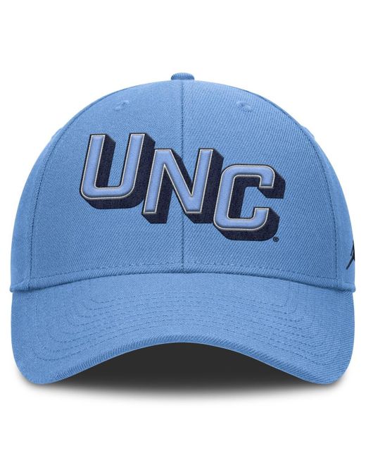Nike Carolina Blue North Carolina Tar Heels Slanted Primetime Rise Performance Adjustable Hat for men