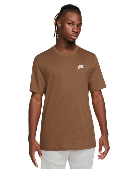 Nike Brown Sportswear Club T-shirt for men