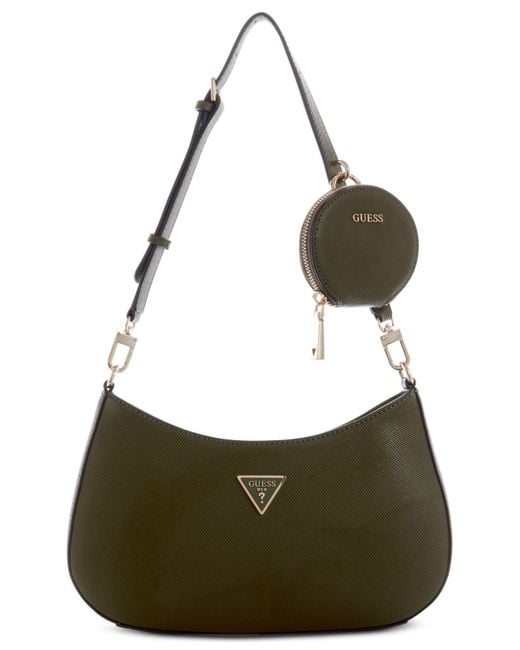 Guess Alexie Top Zip Shoulder Bag in Olive (Green) Lyst