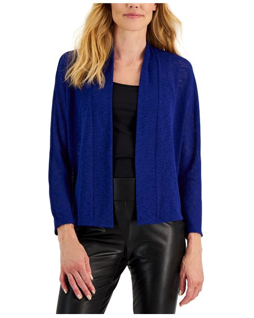 Kasper Synthetic Open-front Cardigan in 