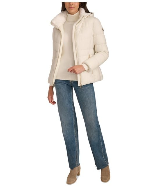 Calvin Klein Natural Faux-fur-lined Hooded Puffer Coat