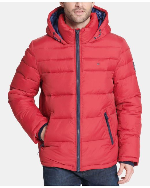 Tommy Hilfiger Fleece Big & Tall Quilted Hooded Puffer Jacket, Created ...