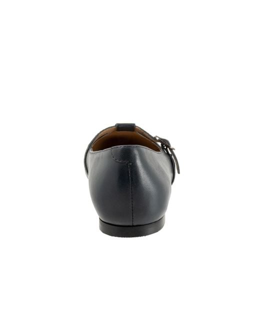 Trotters Blue Evie Flat