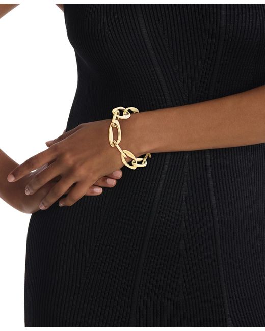 Calvin Klein Metallic Pave Sculpted Link Chain Bracelet