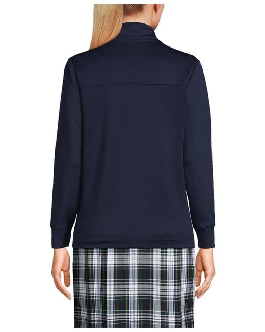 Lands' End Blue Active Performance Full Zip Jacket