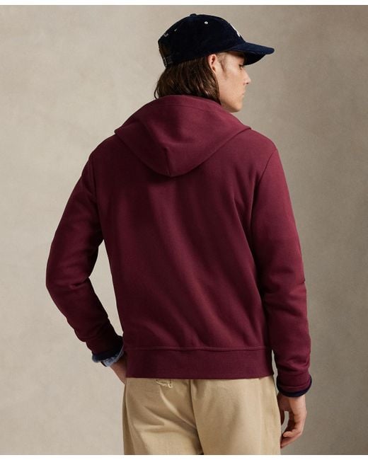 Polo Ralph Lauren Red Double-knit Full-zip Hoodie for men