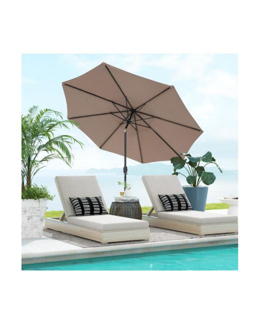 Mondawe Gray 10 Feet Outdoor Patio Umbrella