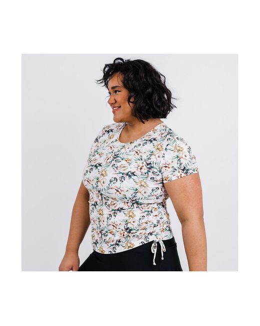 Calypsa White Plus Size Adele Swim Top