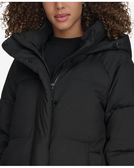 Levi's Black Extra Long Quilted Parka