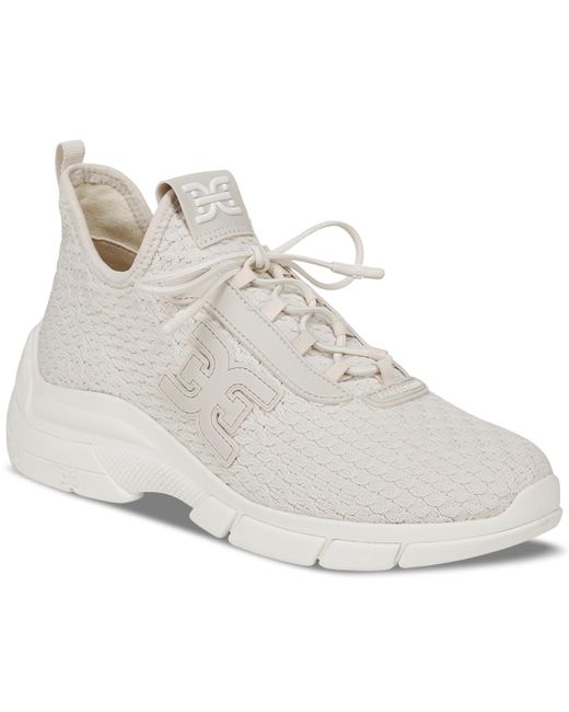 Sam Edelman White Cami Knit Lace-up Sneakers