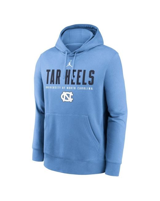 Nike Carolina Blue North Carolina Tar Heels Primetime Dynamic Mascot Club Fleece Pullover Hoodie for men