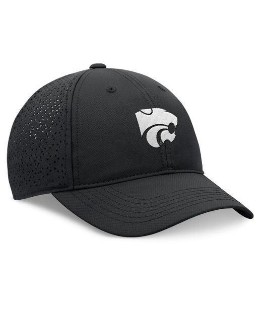 Top Of The World Black Kansas State Wildcats Liquesce Trucker Adjustable Hat for men