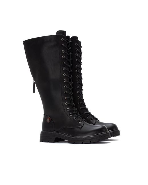Xti Black Combat Boots Refresh Collection By