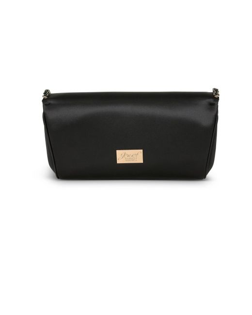 Badgley Mischka Black Woman's Talia Double Flap Clutch