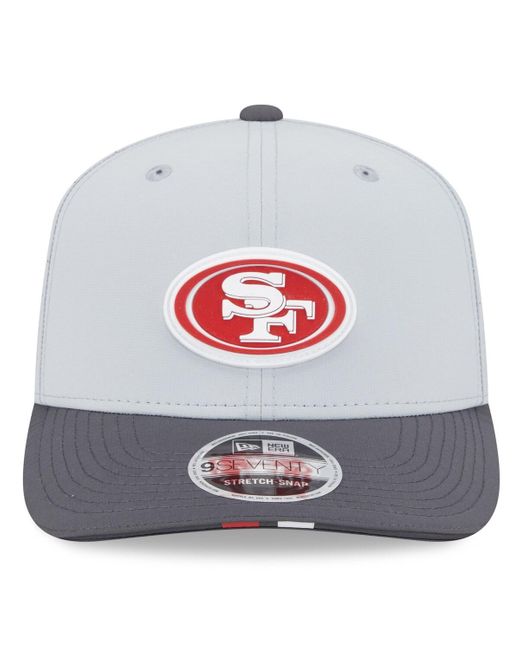 KTZ Gray/graphite San Francisco 49ers 2025 Nfl Training Camp 9seventy Adjustable Hat for men