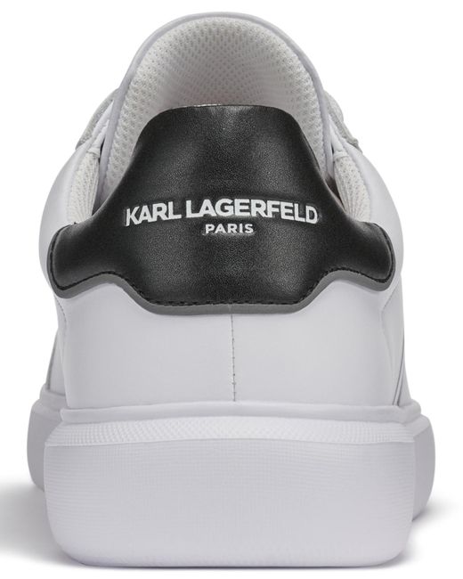 Karl Lagerfeld Gray Side Logo Plain Toe Sneakers for men