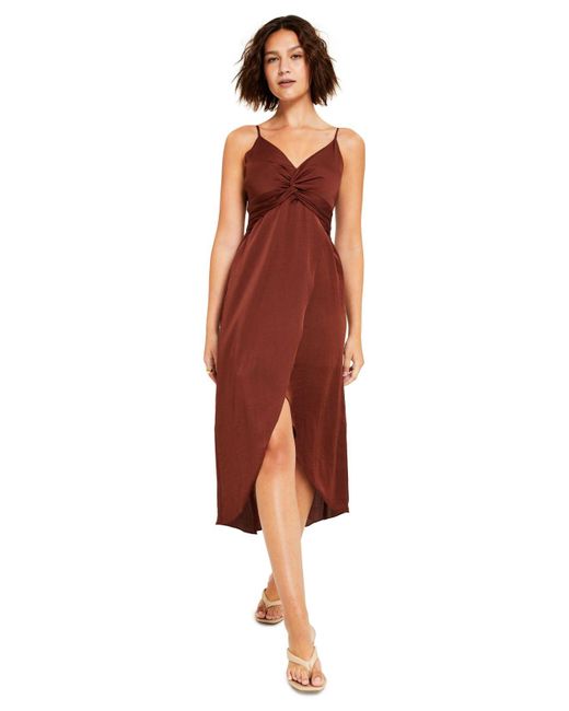 Bar Iii Synthetic Twistfront Cami Dress, Created For Macy's in Red Lyst