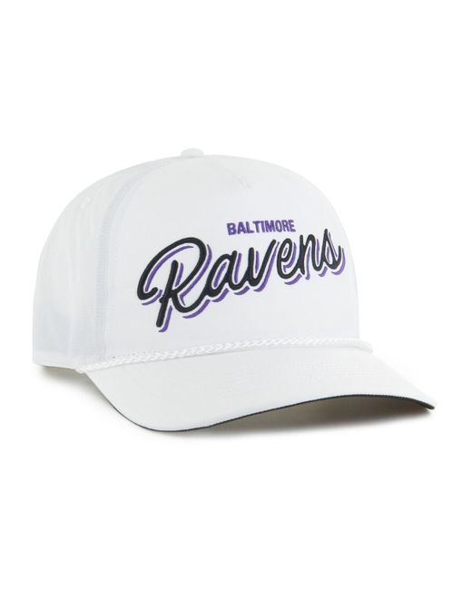 '47 White Baltimore Ravens Brrr Fairway Hitch Adjustable Hat