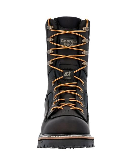 Georgia Boot Black Ltx Logger Waterproof Work Boot for men