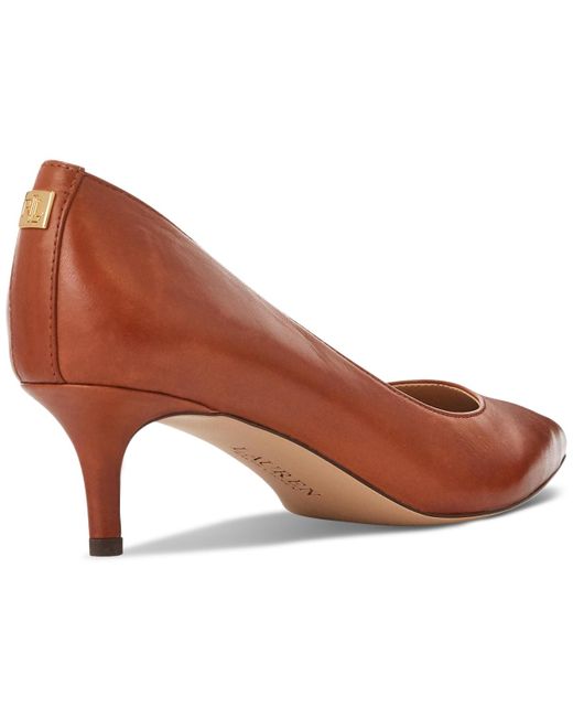 Ralph Lauren Brown Adrienne Pointed-toe Pumps